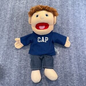 Vintage 2000 Sunny & Co Toys Boy Hand Puppet Gap Navy Shirt Denim Jeans 14"